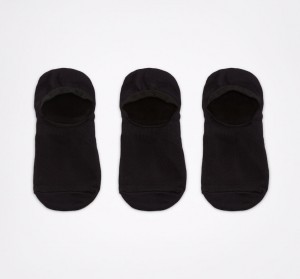 Converse 3-Pack Microfiber Nylon Liner Socks Svarta | 047WVHTCD