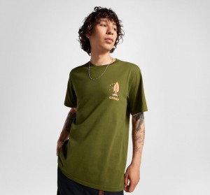 Converse All Star Tree T-shirt Gröna | 126USQJRK