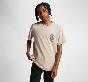 Converse Chess League Tryck T-Shirt Wonder Stone | 617LKNMOB