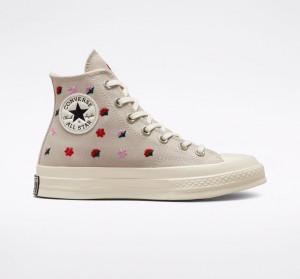 Converse Chuck 70 Floral Embroidery Desert Sand / Egret | 965GMVLPK