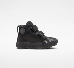 Converse Chuck Taylor All Star Berkshire Boot Easy-On Läder Svarta Svarta Grå | 407MKJEVX