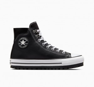 Converse Chuck Taylor All Star City Trek Vattentäta Boot Svarta Vita Silver | 690WEMGYN