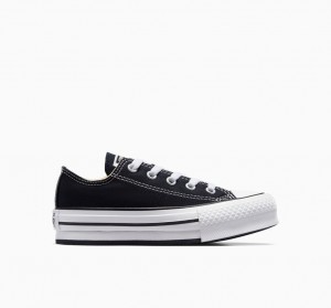 Converse Chuck Taylor All Star Lift Platform Svarta Vita Svarta | 296RJLGVF