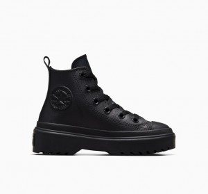 Converse Chuck Taylor All Star Lugged Lift Platform Läder Svarta Svarta Svarta | 513KZNGEO