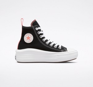 Converse Chuck Taylor All Star Move Platform Svarta Rosa Vita | 851NXSHJZ