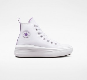 Converse Chuck Taylor All Star Move Platform Vita Lila Vita | 594TAVKCY