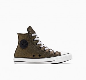 Converse Chuck Taylor All Star Sparkle Svarta Guld Vita | 402JBOUQS