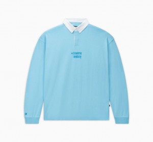 Converse Converse x Awake NY Rugby Shirt Baltic Sea | 947CTGBAI