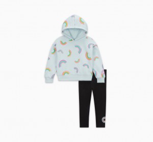 Converse Rainbow Hoodie & Leggings Set Svarta | 125TSJBWF