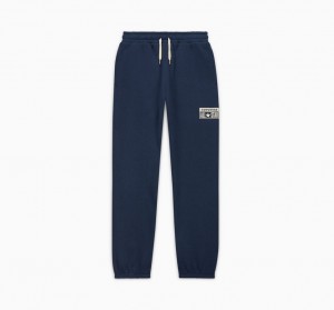 Converse Relaxed Fleece Joggers Marinblå | 803SUHIPD