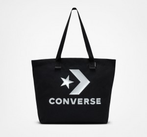 Converse Star Chevron Tote Svarta Vita | 589ZCFDVQ