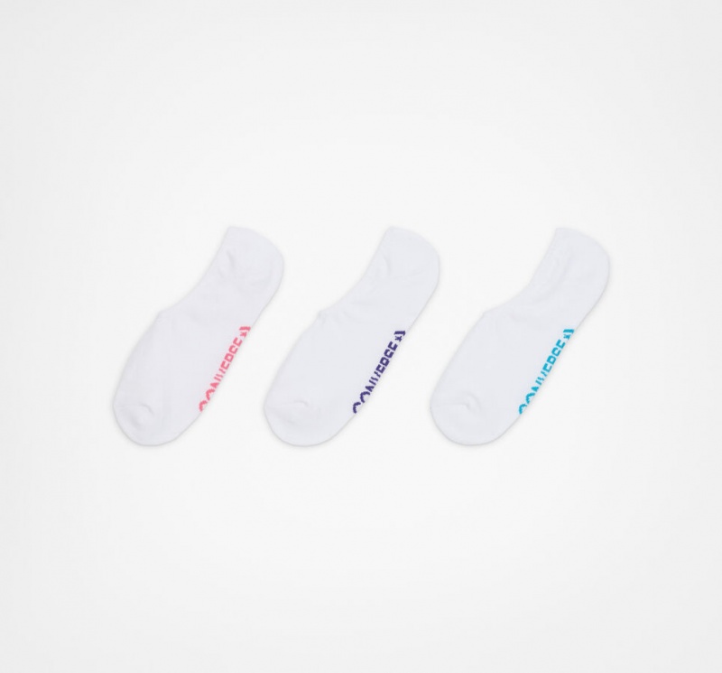 Converse 3-Pack Wordmark Cushion No-Show Socks Vita | 758RZHPNI