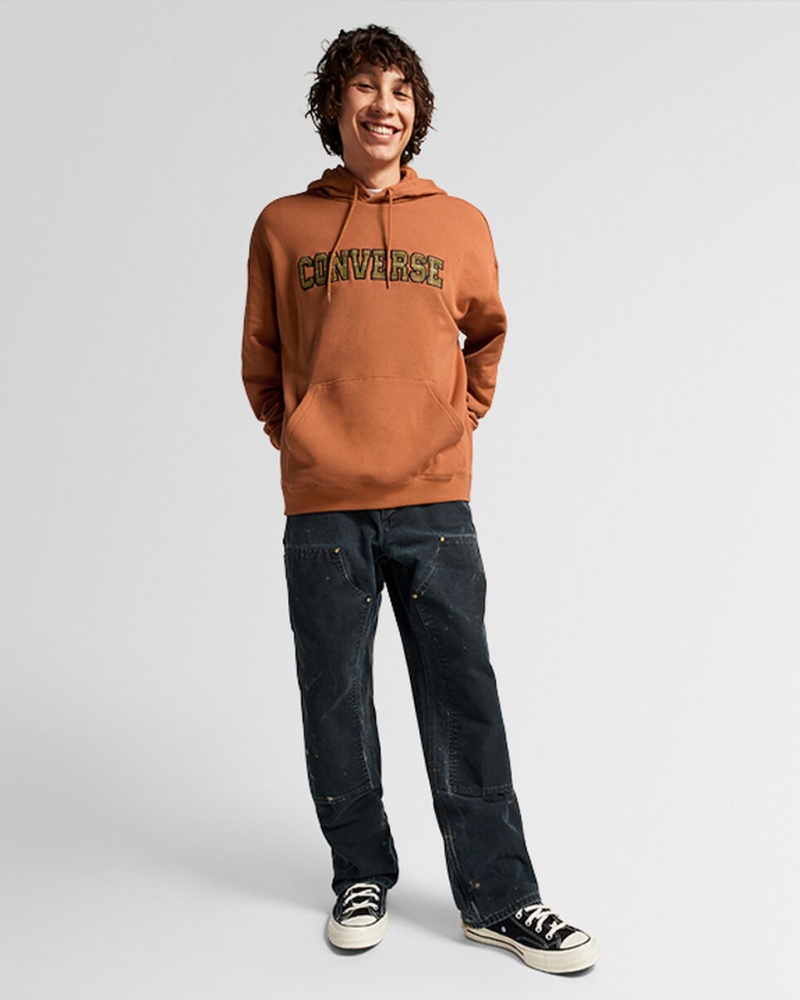 Converse All Star Logo Namesake Hoodie Tawny Owl | 017VELYGF