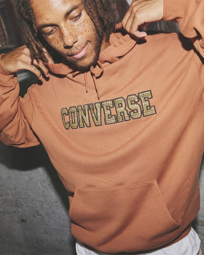 Converse All Star Logo Namesake Hoodie Tawny Owl | 017VELYGF