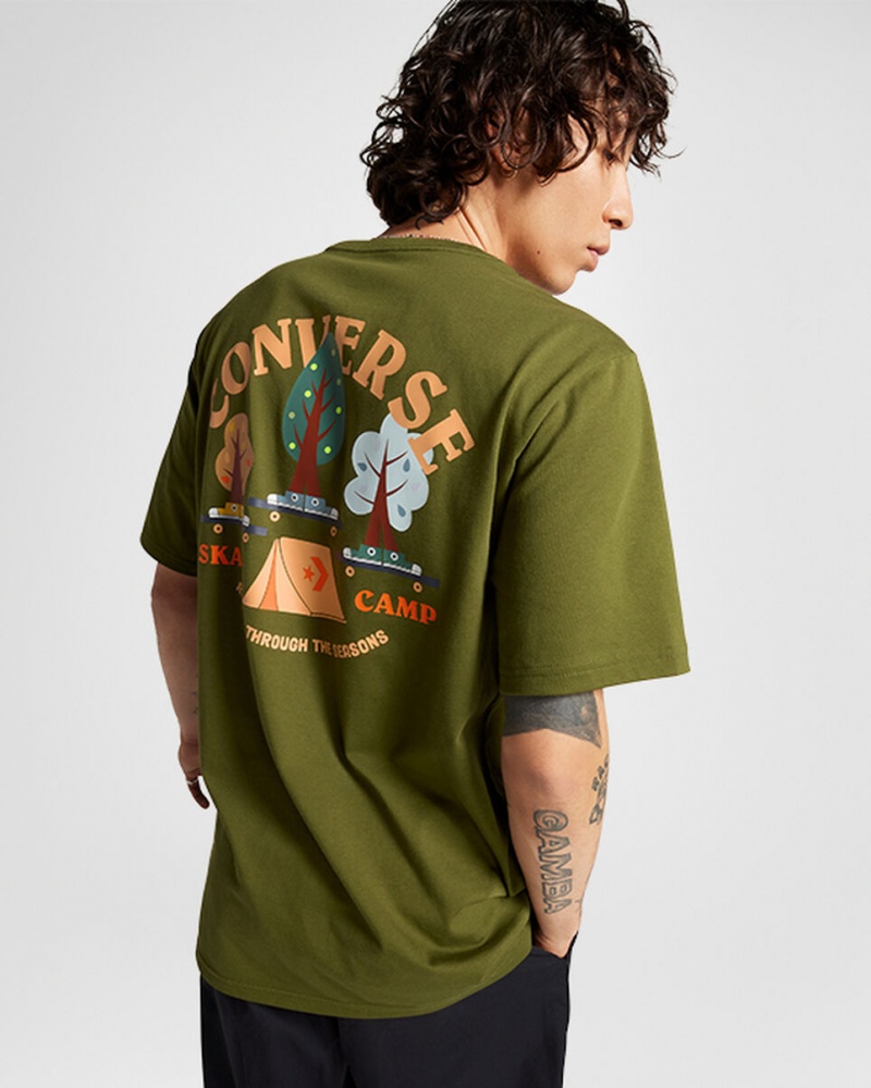 Converse All Star Tree T-shirt Gröna | 345LEFYOM