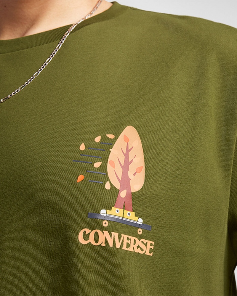Converse All Star Tree T-shirt Gröna | 345LEFYOM