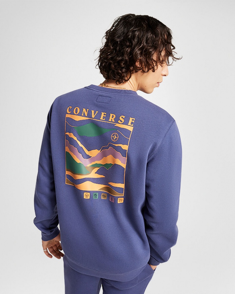 Converse All Star Vinter Art Crew Blå | 592OLPANM