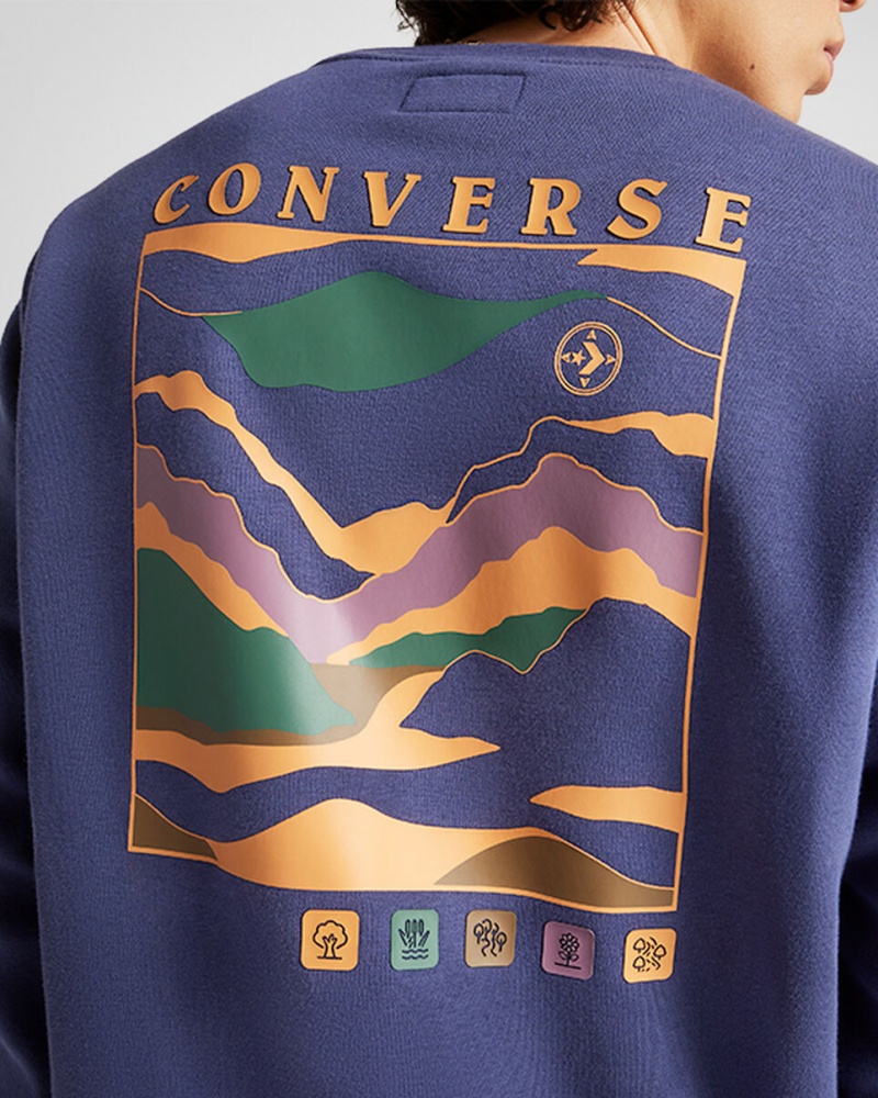 Converse All Star Vinter Art Crew Blå | 592OLPANM