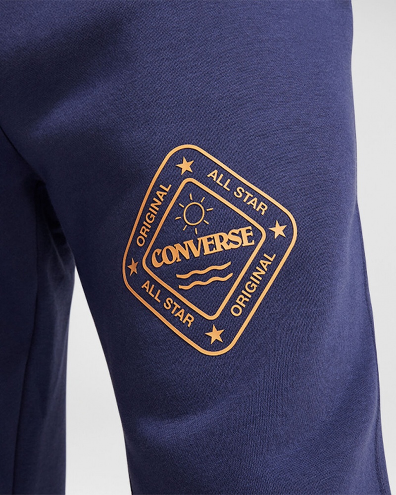 Converse All Star Vinter Tryck Sweatpant Blå | 205MZXUAE