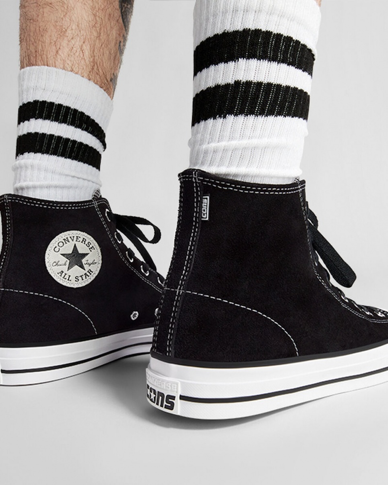 Converse CONS Chuck Taylor All Star Pro Mocka Svarta Svarta Vita | 871JOGADI