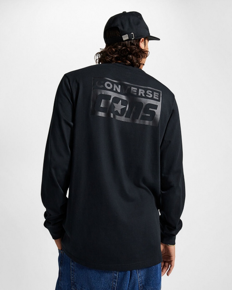 Converse CONS Long Sleeve T-Shirt Svarta | 105WBSCPO