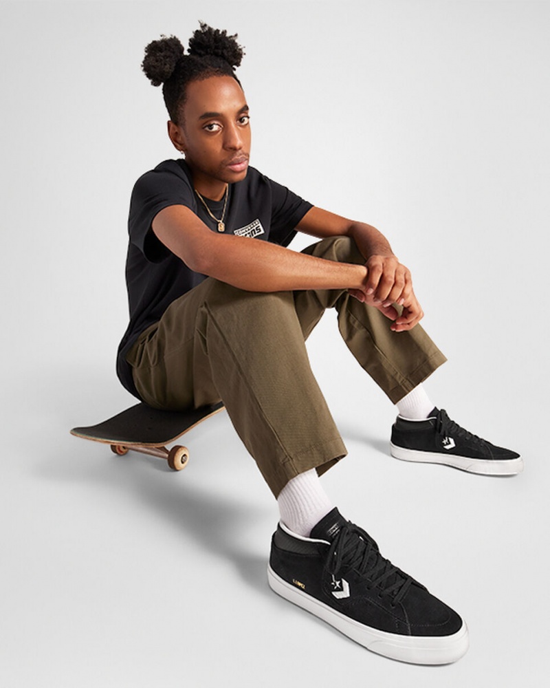 Converse CONS Louie Lopez Pro Mid Svarta Svarta Vita | 329UDTYRH