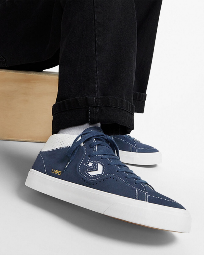 Converse CONS Louie Lopez Pro Mocka Marinblå Vita Marinblå | 951UTSYXZ