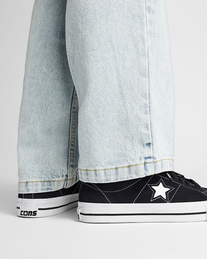 Converse CONS One Star Pro Svarta Svarta Vita | 963WJQZTG