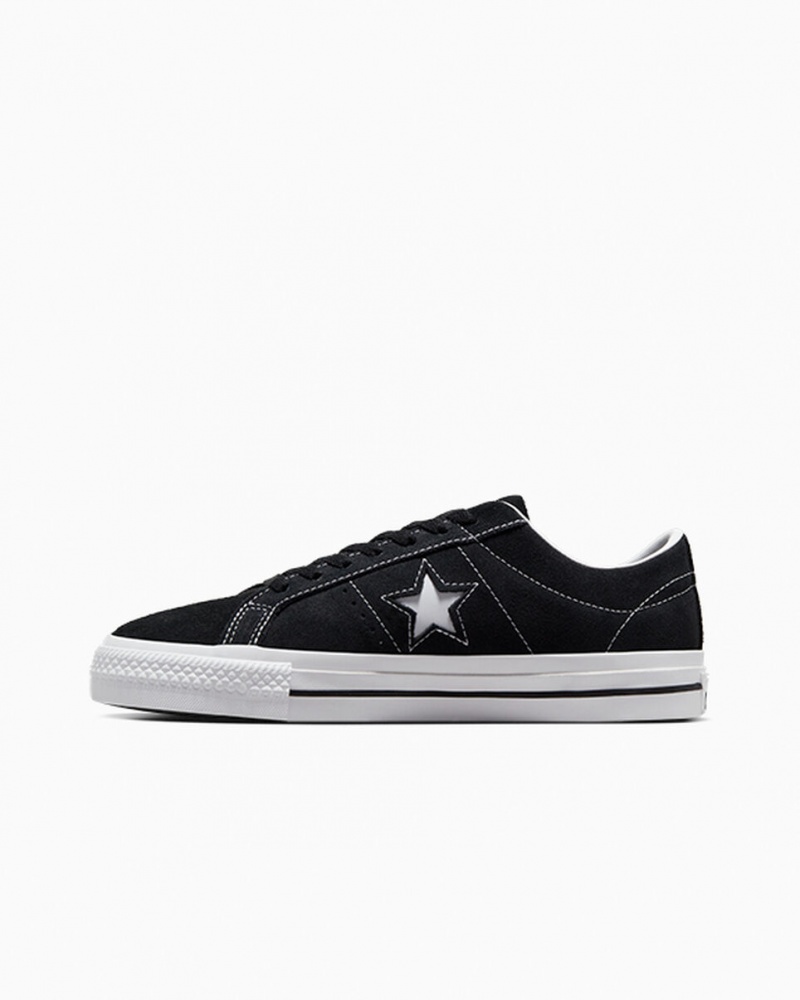 Converse CONS One Star Pro Svarta Svarta Vita | 963WJQZTG