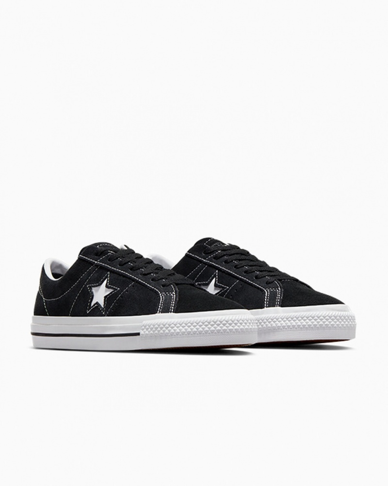 Converse CONS One Star Pro Svarta Svarta Vita | 963WJQZTG