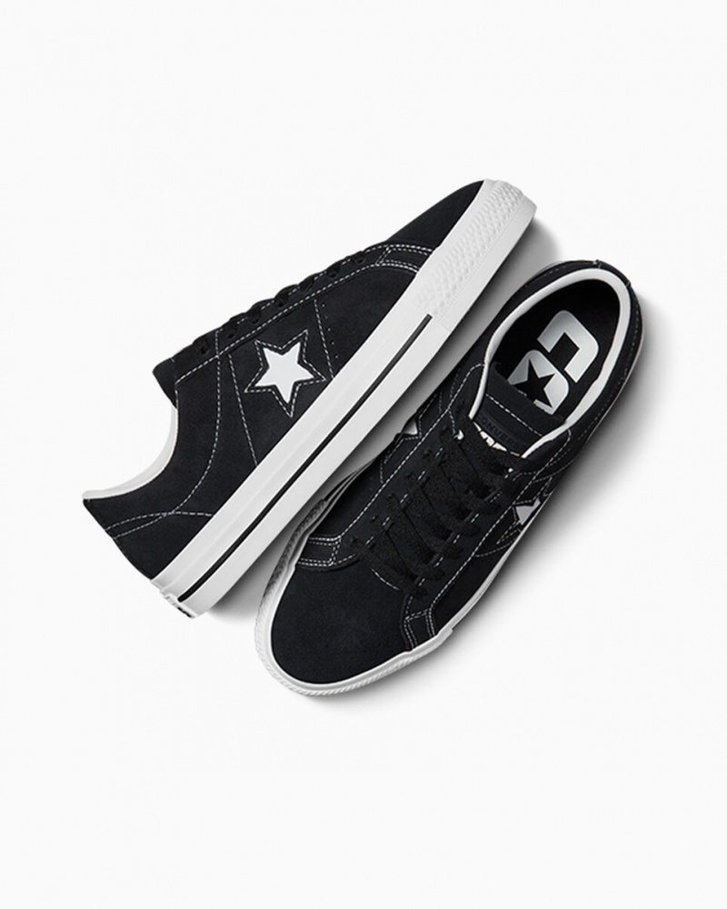 Converse CONS One Star Pro Svarta Svarta Vita | 963WJQZTG
