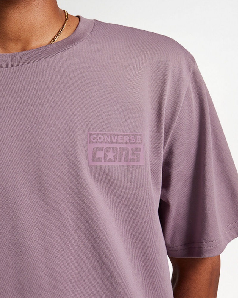 Converse CONS Tryck T-Shirt Grå | 046LMFEUS