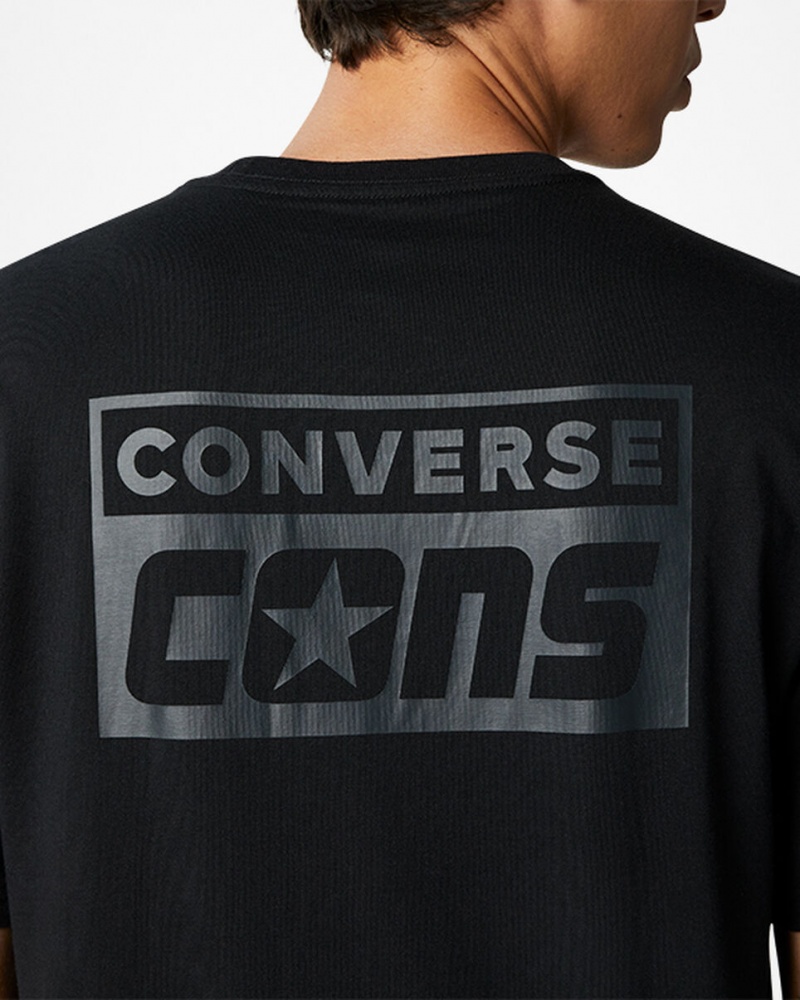Converse CONS Tryck T-Shirt Svarta | 705IUNBGD