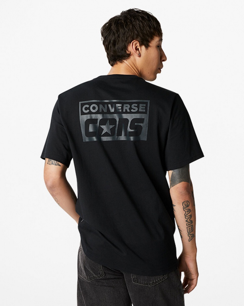 Converse CONS Tryck T-Shirt Svarta | 945WRQOFP