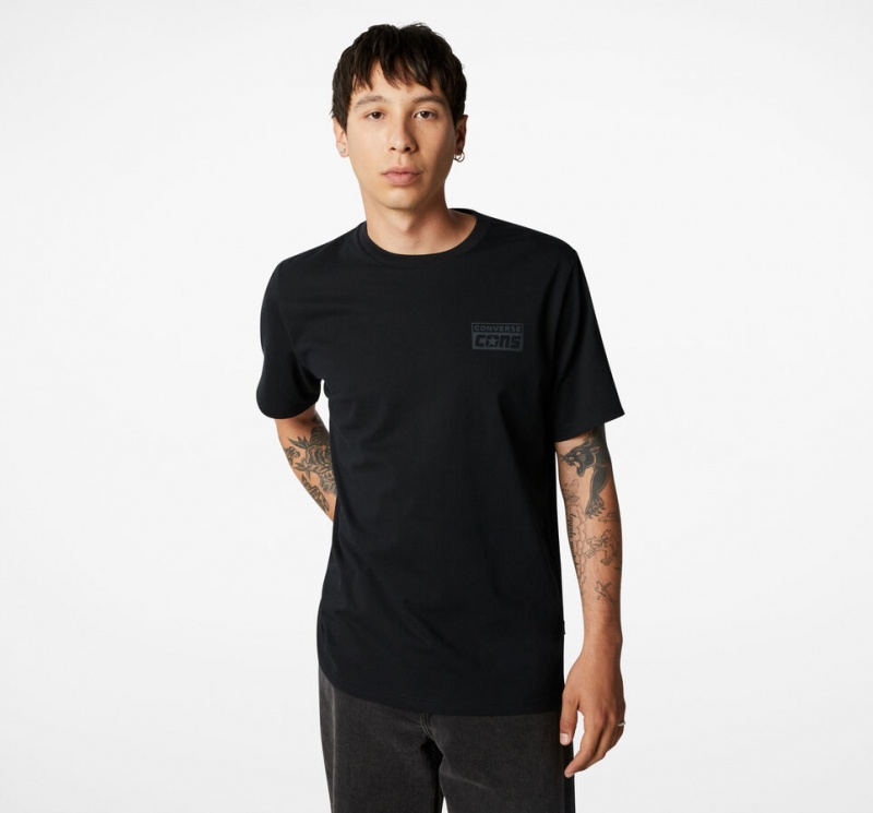 Converse CONS Tryck T-Shirt Svarta | 945WRQOFP