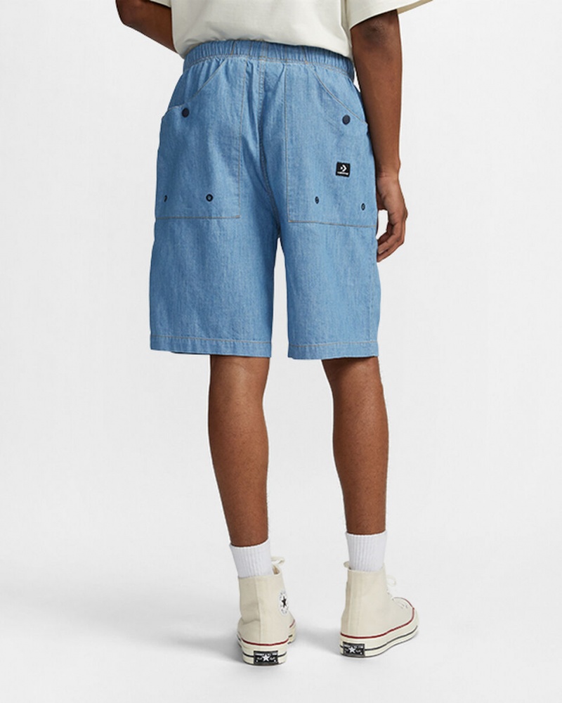 Converse Chambray Utility Korta Ljusblå | 350OJEDML