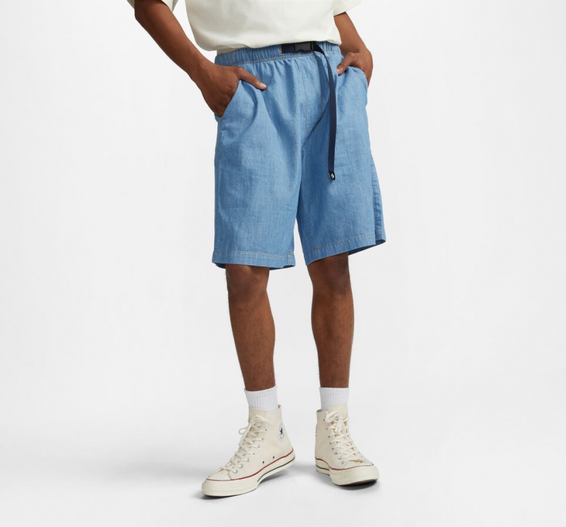 Converse Chambray Utility Korta Ljusblå | 350OJEDML