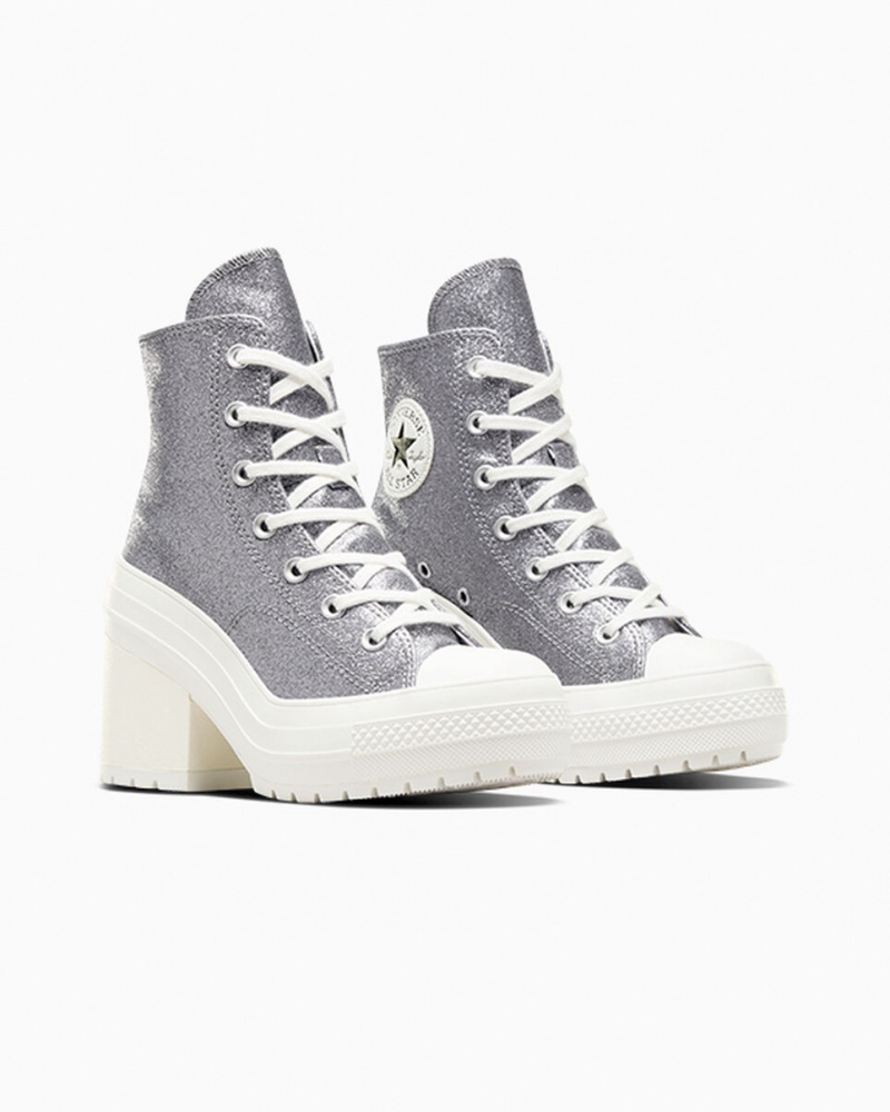 Converse Chuck 70 De Luxe Heel Glitter Svarta | 904RGNHBC
