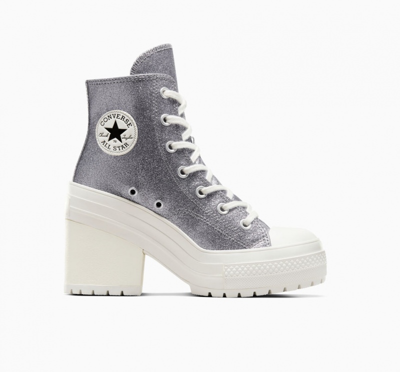Converse Chuck 70 De Luxe Heel Glitter Svarta | 904RGNHBC