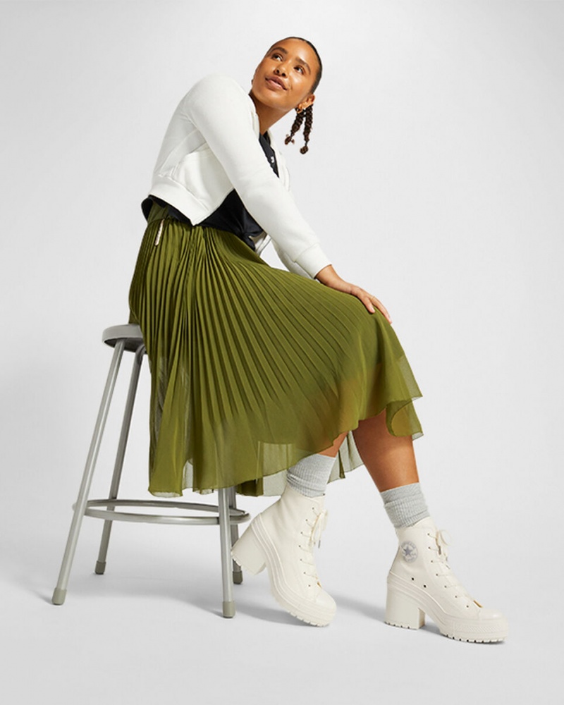 Converse Chuck 70 De Luxe Heel Läder Silver | 719QXUCHV