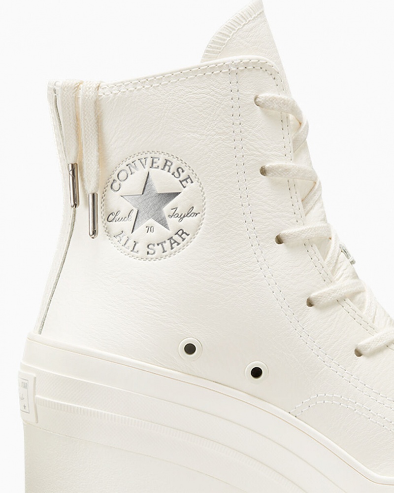 Converse Chuck 70 De Luxe Heel Läder Silver | 719QXUCHV