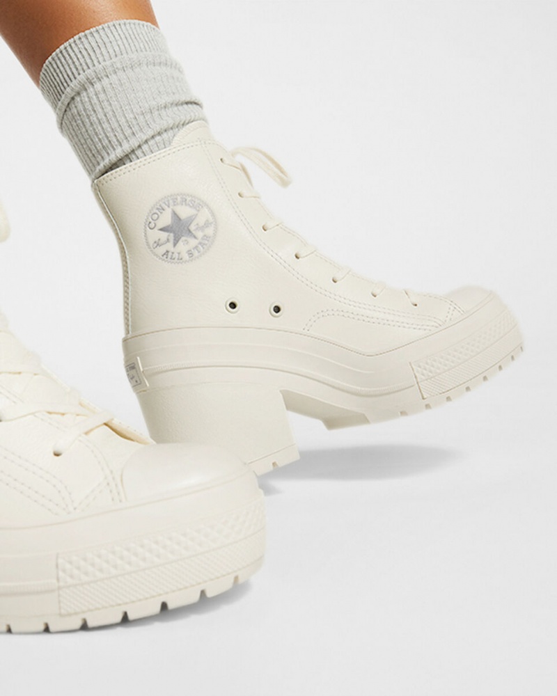 Converse Chuck 70 De Luxe Heel Läder Silver | 719QXUCHV