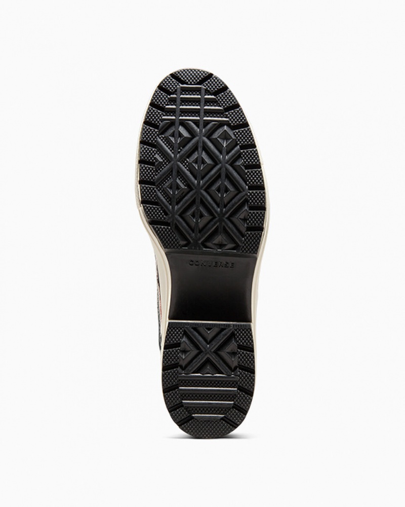 Converse Chuck 70 De Luxe Heel Moto Svarta Röda | 294EIOLWB