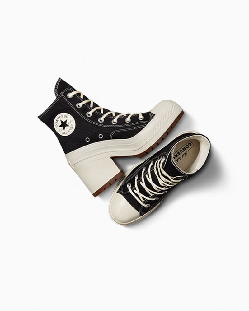 Converse Chuck 70 De Luxe Heel Svarta | 569CEDNUK