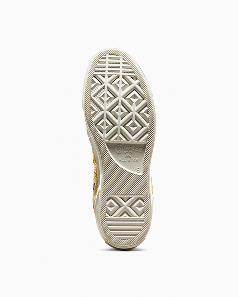 Converse Chuck 70 Plus Glitter Vita Mörkguld | 435JWHZEN