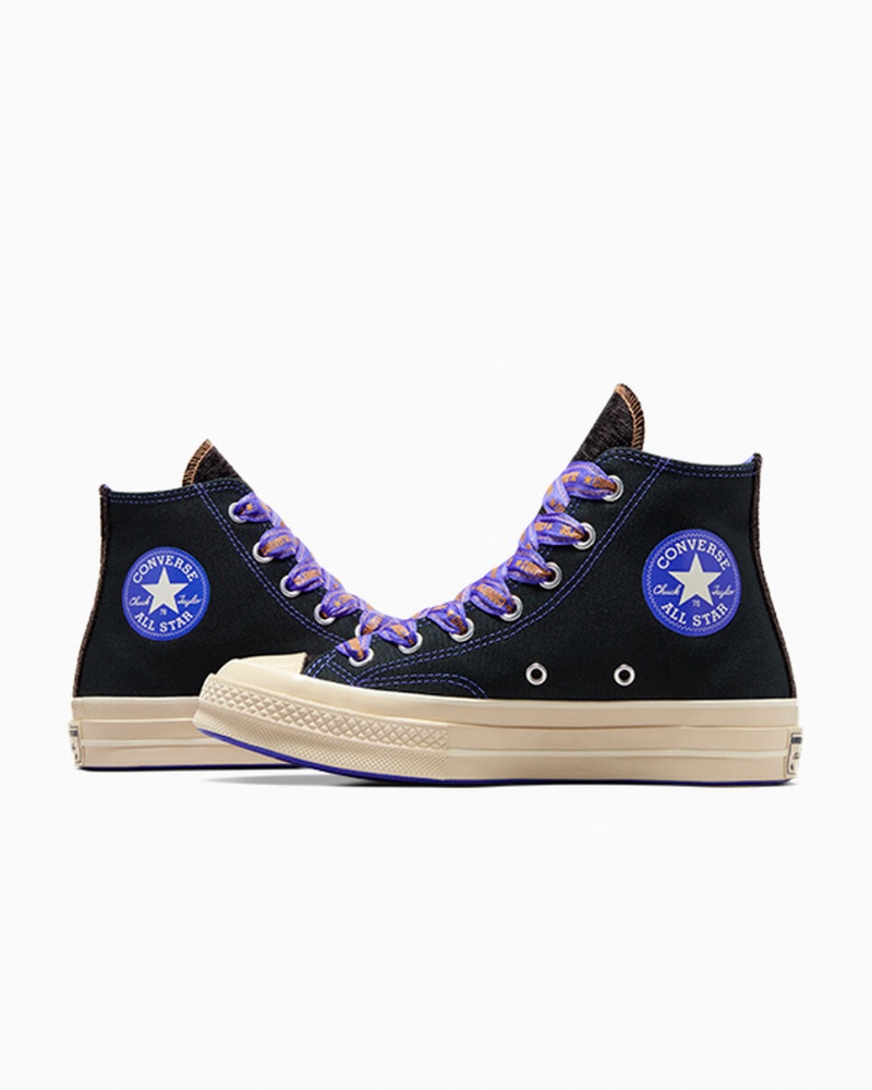 Converse Chuck 70 Ribbon Laces Svarta Blå | 068XQNZWH