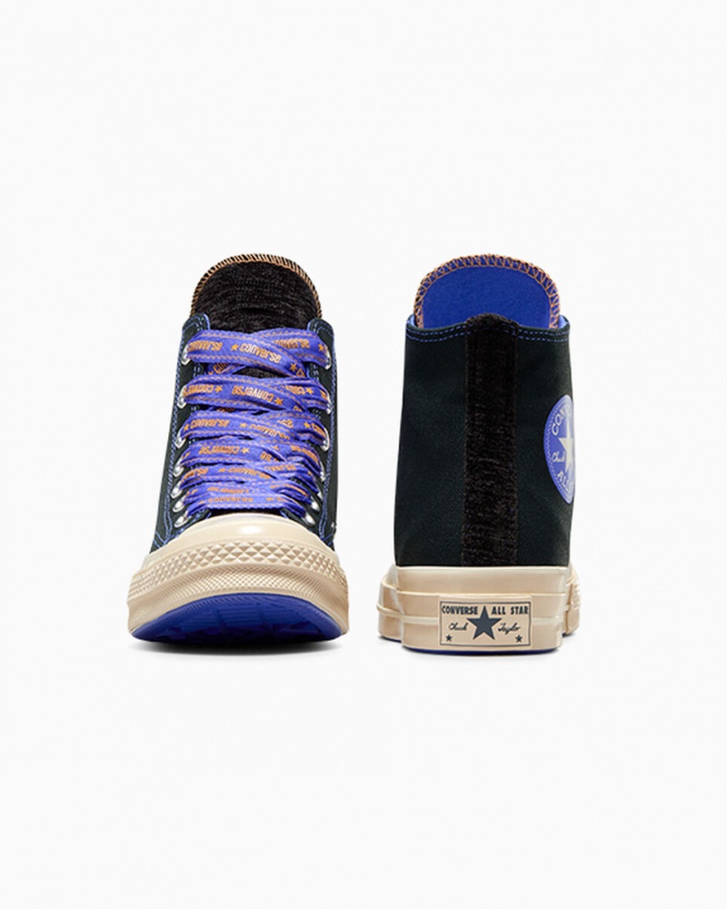 Converse Chuck 70 Ribbon Laces Svarta Blå | 068XQNZWH
