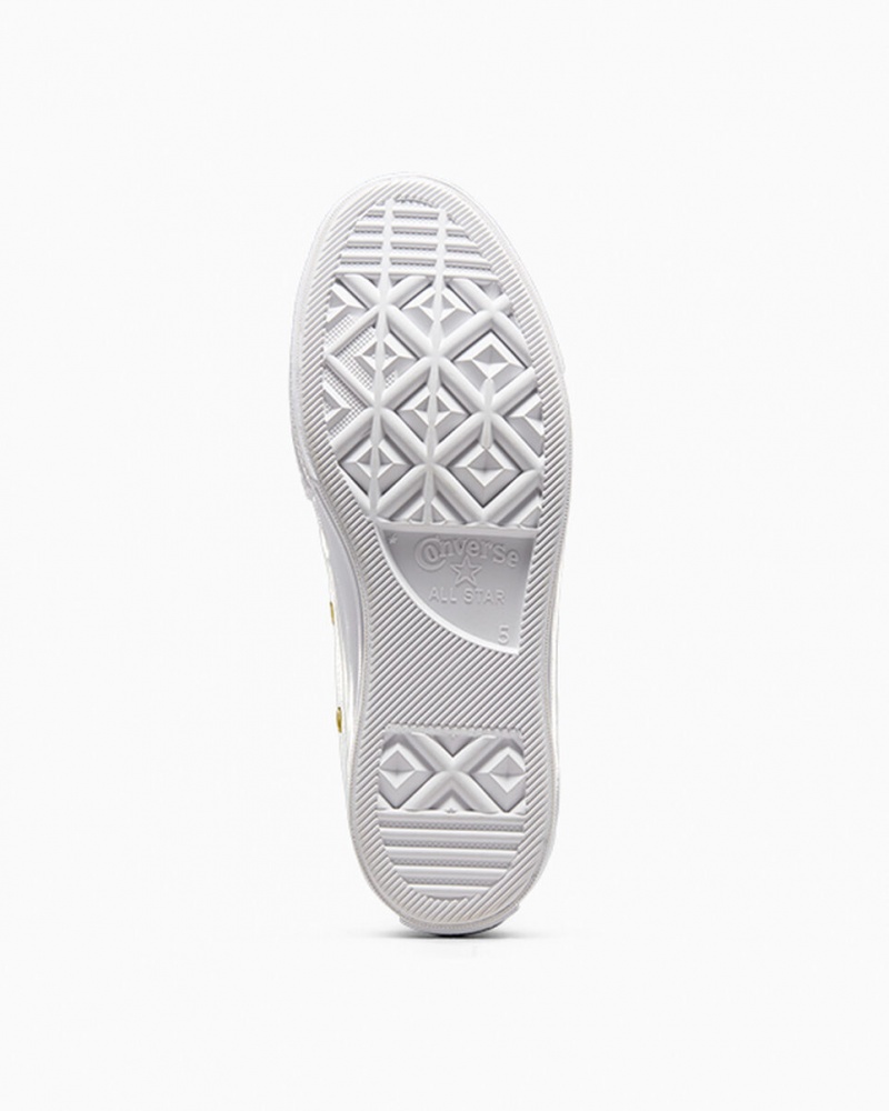 Converse Chuck 70 Star Studded Vita Vita Guld | 051XKFVYS