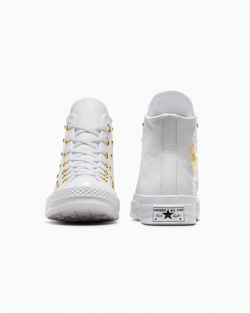 Converse Chuck 70 Star Studded Vita Vita Guld | 051XKFVYS