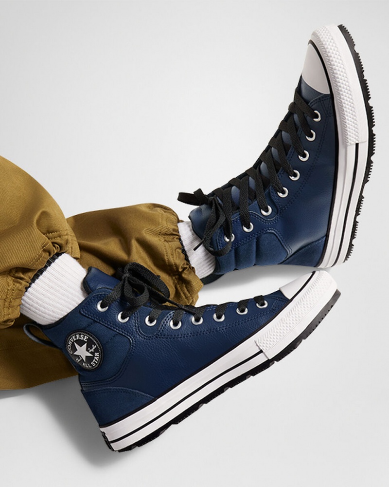 Converse Chuck Taylor All Star Berkshire Boot Obsidian Svarta Vita | 760QLBDGP